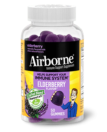 Immune Support Supplement Airborne® Gummy 50 per Bottle AIRBORNE, GUMMIES ELDERBERRY (50/BT)