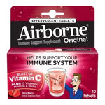 Load image into Gallery viewer, Multivitamin Supplement Airborne® Immune Support Vitamin A / Ascorbic Acid 149 mg Strength Tablet 10 per Box Very Berry Flavor
