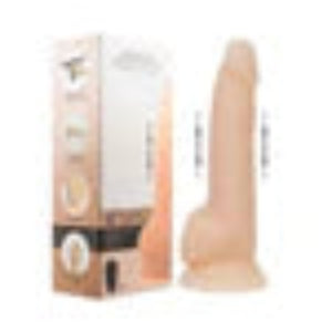 Naked Addiction Rechargeable Remote-Controlled 9 in. Silicone Thrusting Dildo Beige BMS