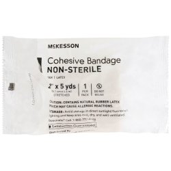 Cohesive Bandage McKesson 2 Inch X 5 Yard Self-adherent Closure Tan NonSterile Standard Compression BANDAGE, COHESIVE N/S TAN 2" (36PK/CS)