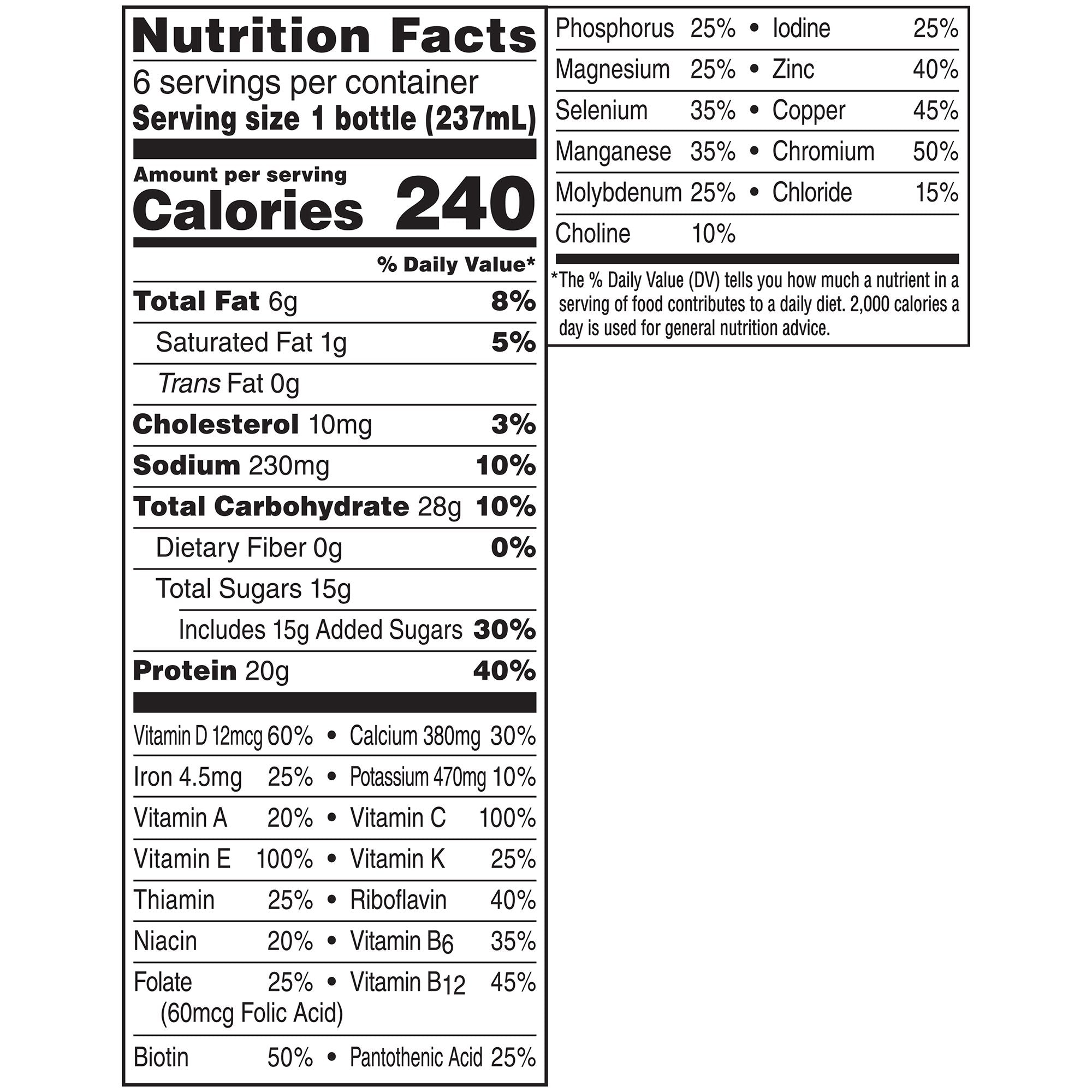 Boost® High Protein Chocolate Complete Nutritional Drink, 8-ounce bottle