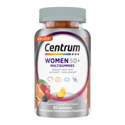 CENTRUM, GUMMIES WOMEN 50+ ASSORTED NATURAL FRUIT FLAVORS (80/BT)