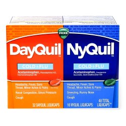 DayQuil® Nyquil® Combo Pack 325 mg - 10 mg - 5 mg Strength and 325 mg - 15 mg - 6.25 mg Strength Gelcap 48 per Box