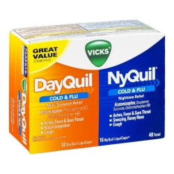 DayQuil® Nyquil® Combo Pack 325 mg - 10 mg - 5 mg Strength and 325 mg - 15 mg - 6.25 mg Strength Gelcap 48 per Box