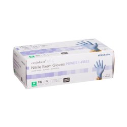 Exam Glove McKesson Confiderm® 3.5C Medium NonSterile Nitrile Standard Cuff Length Textured Fingertips Blue Chemo Tested