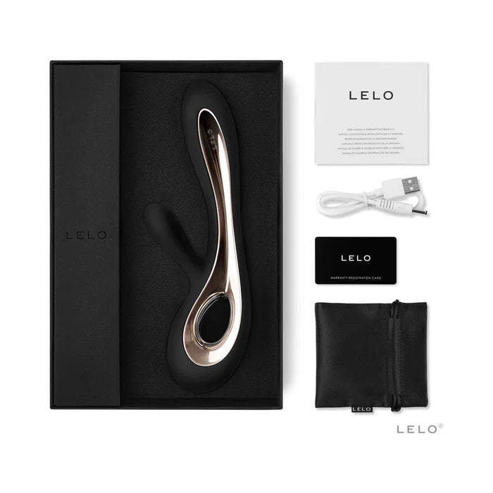 LELO SORAYA 2 Rechargeable Rabbit Vibrator Black LELO