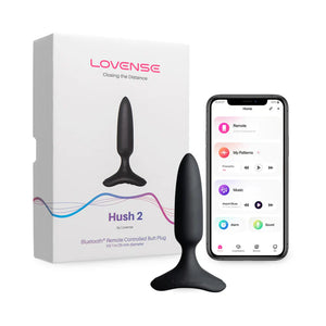 Lovense Hush 2 Bluetooth Remote-Controlled Vibrating Butt Plug XS 1 in. Lovense