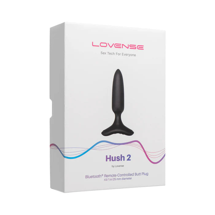 Lovense Hush 2 Bluetooth Remote-Controlled Vibrating Butt Plug XS 1 in. Lovense