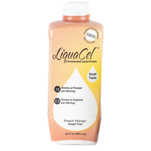 Oral Supplement LiquaCel® Pump + Go Peach Mango Flavor Liquid 64 oz. Pump Bottle