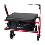 Load image into Gallery viewer, 4 Wheel Rollator McKesson Red Adjustable Height / Folding Aluminum Frame
