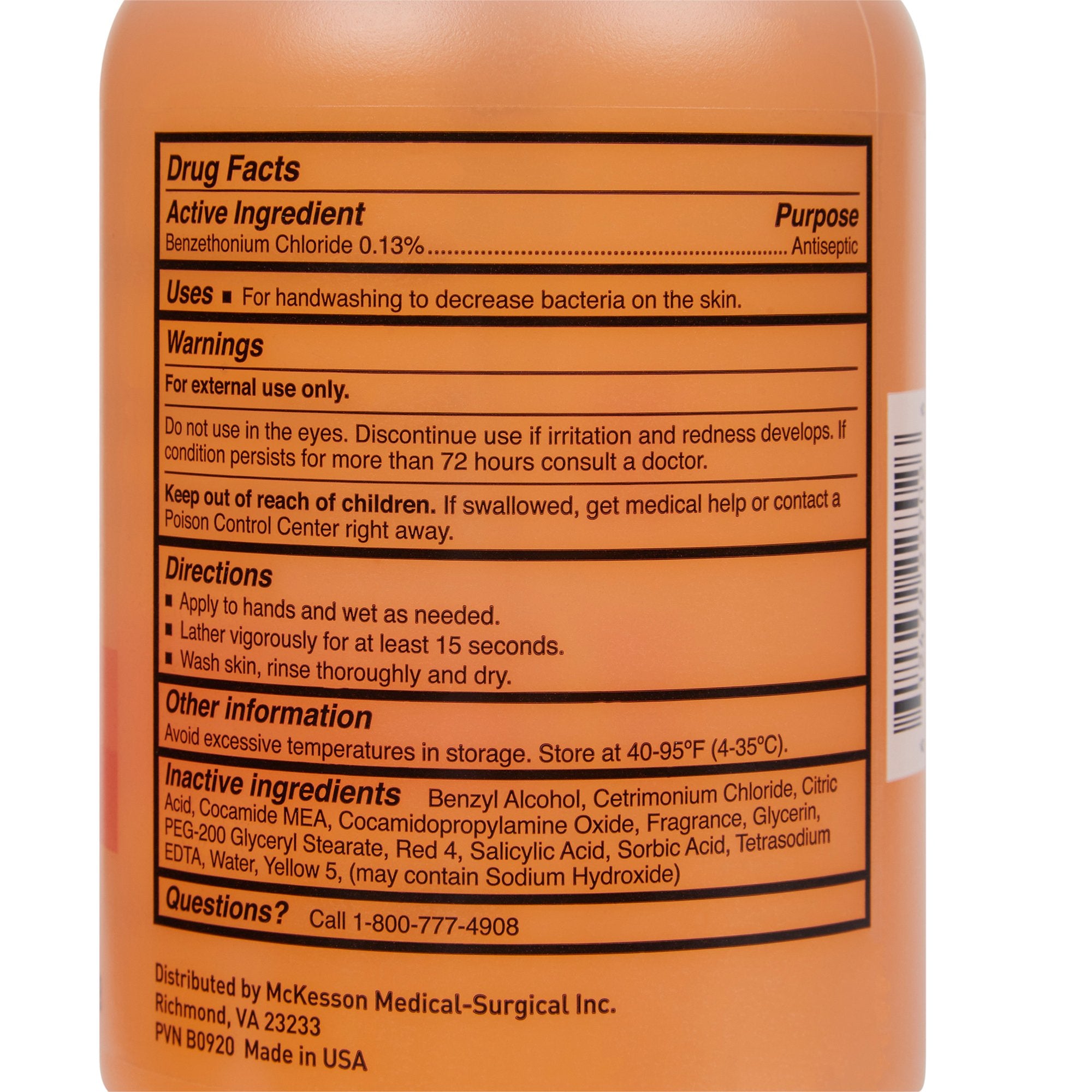 McKesson Clean Scent Antibacterial Soap, 18 oz. Bottle