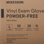 Load image into Gallery viewer, Exam Glove McKesson Confiderm® Large NonSterile Vinyl Standard Cuff Length Smooth Clear Not Rated
