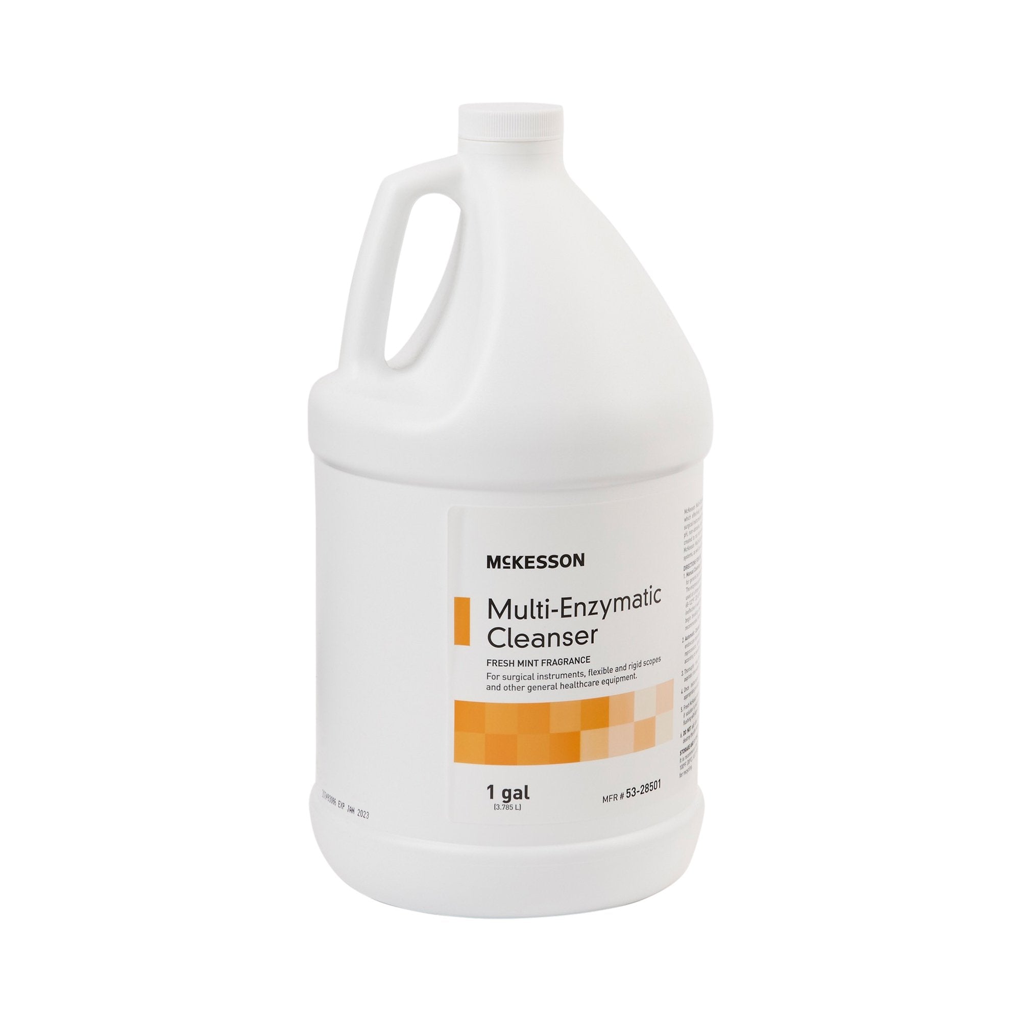 Multi-Enzymatic Instrument Detergent McKesson Liquid 1 gal. Jug Fresh Mint Scent