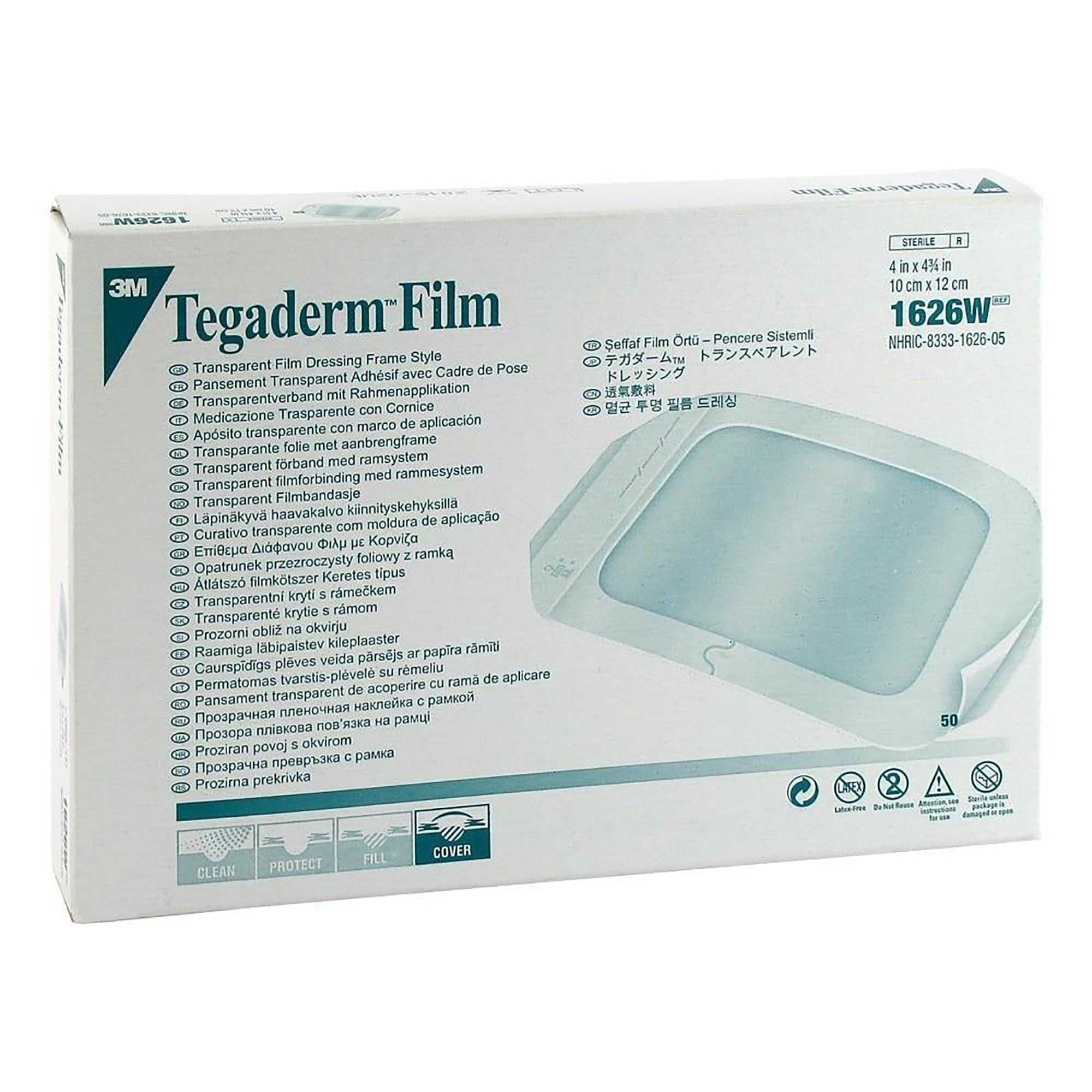 3M™ Tegaderm Transparent Film Dressing, 4 x 4-3/4 Inch