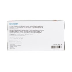 McKesson Small NonSterile Vinyl Standard Cuff Length Smooth Clear Not Rated Exam Glove