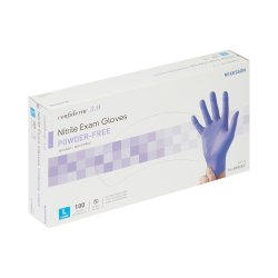 Exam Glove McKesson Confiderm® 3.0 Large NonSterile Nitrile Standard Cuff Length Textured Fingertips Blue Not Rated GLOVE, EXAM NTRL LG N/S 3.0 (100/BX 10BX/CS)