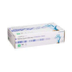 Exam Glove McKesson Confiderm® 3.8 Medium NonSterile Nitrile Standard Cuff Length Textured Fingertips Blue Not Rated GLOVE, EXAM NTRL MED N/S 3.8 (100/BX 10BX/CS)