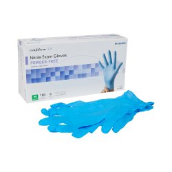 Exam Glove McKesson Confiderm® 3.8 Medium NonSterile Nitrile Standard Cuff Length Textured Fingertips Blue Not Rated GLOVE, EXAM NTRL MED N/S 3.8 (100/BX 10BX/CS)