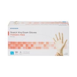 Exam Glove McKesson Large NonSterile Vinyl Standard Cuff Length Smooth Clear Not Rated