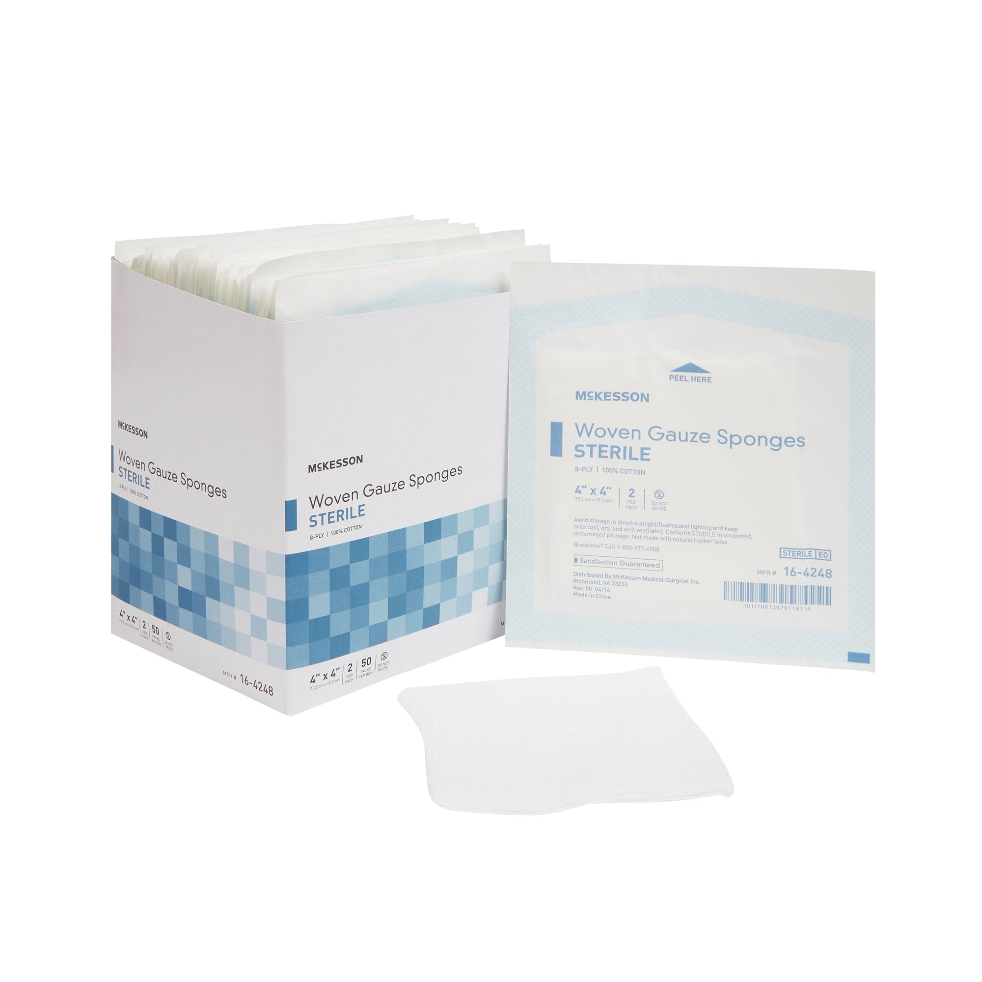 McKesson Sterile Gauze Sponge, 4 x 4 Inch