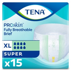 Unisex Adult Incontinence Brief TENA ProSkin™ Super X-Large Disposable Heavy Absorbency BRIEF, TENA SUPER ADLT XLG (15/BG 4BG/CS) SCAPER