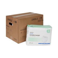 Unisex Adult Absorbent Underwear McKesson Pull On with Tear Away Seams Large Disposable Heavy Absorbency