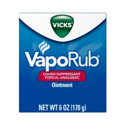 Chest Rub Vicks® VapoRub® 4.8% - 1.2% - 2.6% Strength Ointment 6 oz. VICKS VAPORUB, OINT 6OZ