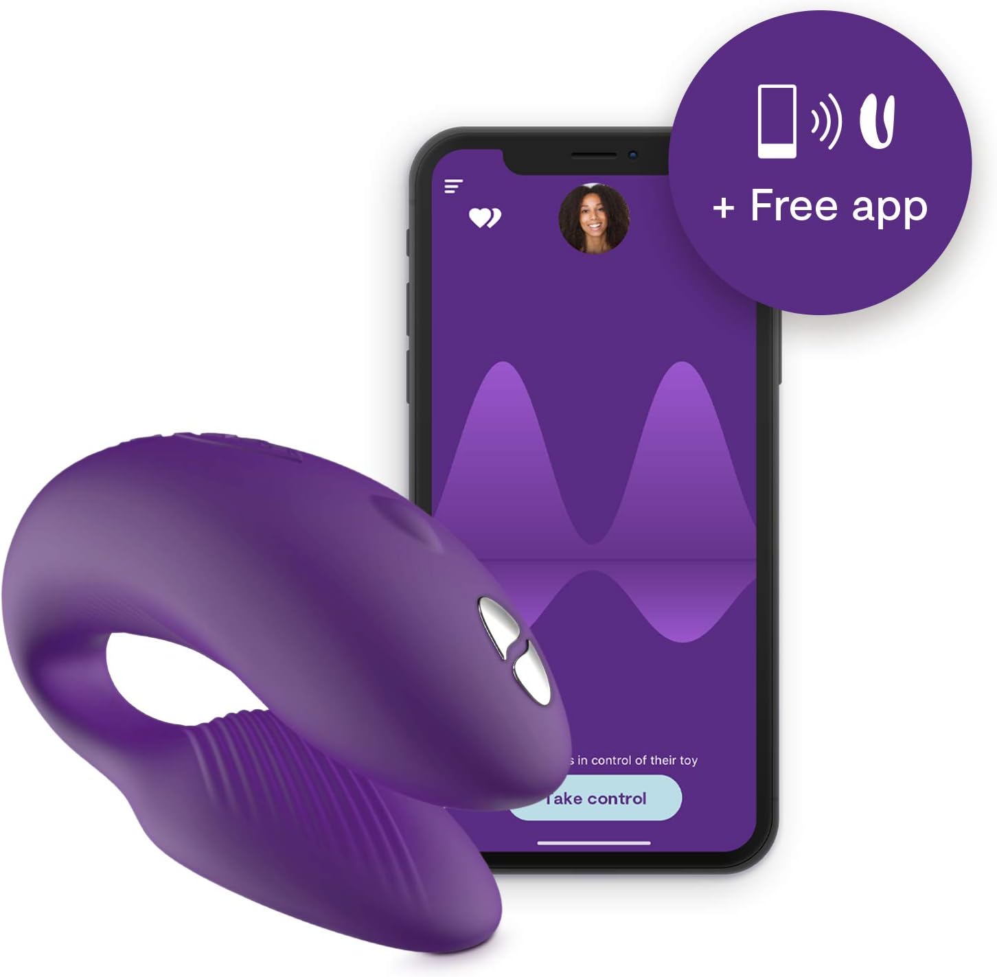 We-Vibe Chorus Rechargeable Remote-Controlled Silicone Couples Vibrator Purple