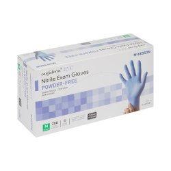 McKesson Confiderm® 3.5C Medium NonSterile Nitrile Standard Cuff Length Textured Fingertips Blue Chemo Tested Exam Glove