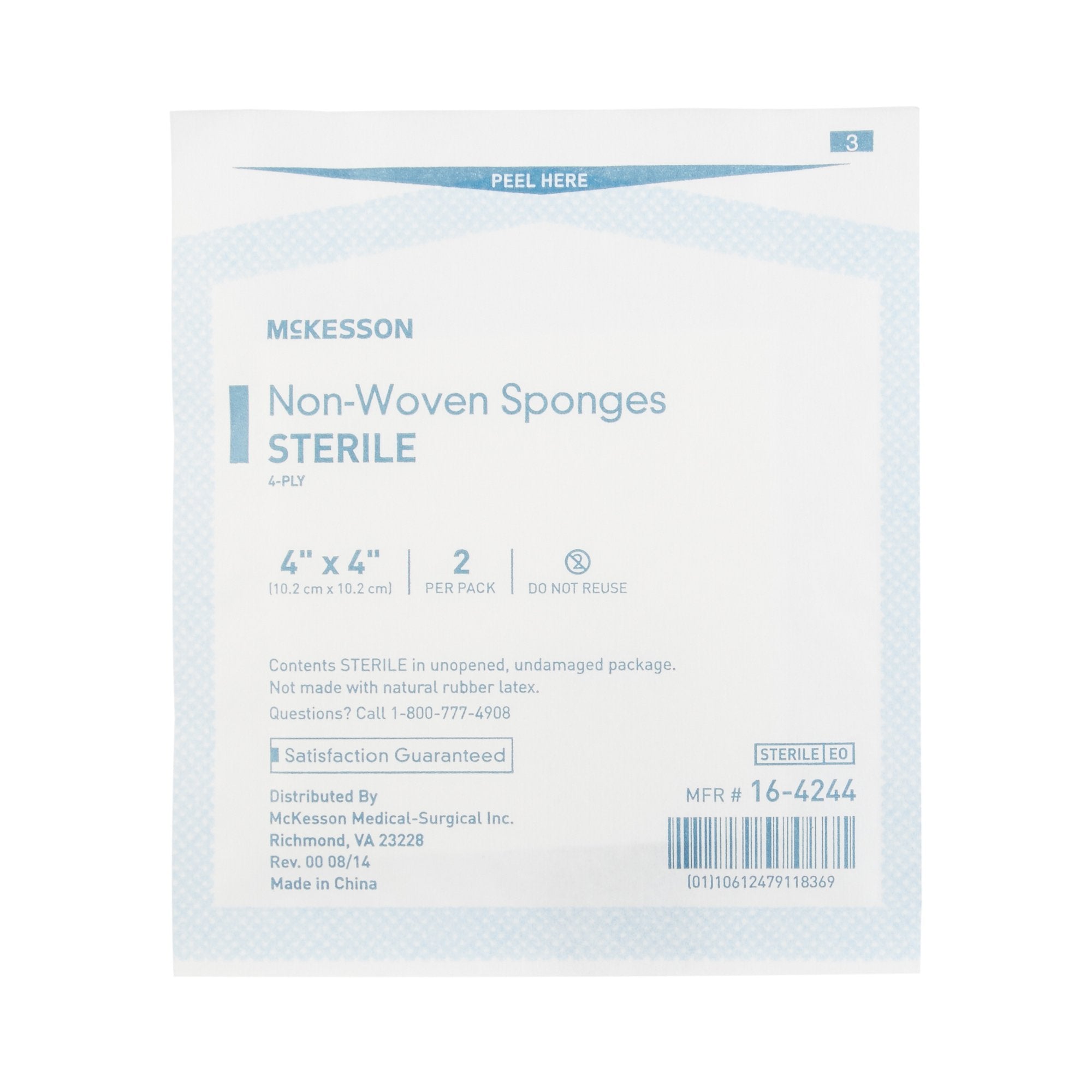 McKesson Sterile Nonwoven Sponge, 4 x 4 Inch