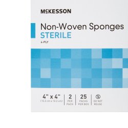 McKesson Sterile Nonwoven Sponge, 4 x 4 Inch