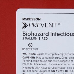 McKesson Prevent® Sharps Container, 2 Gallon, 10-1/4 x 7 x 10-1/2 Inch