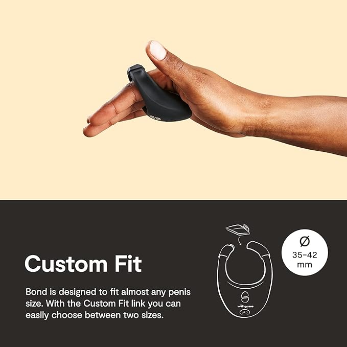 We-Vibe Bond Rechargeable Remote-Controlled Silicone Adjustable Wearable Stimulation Ring Black