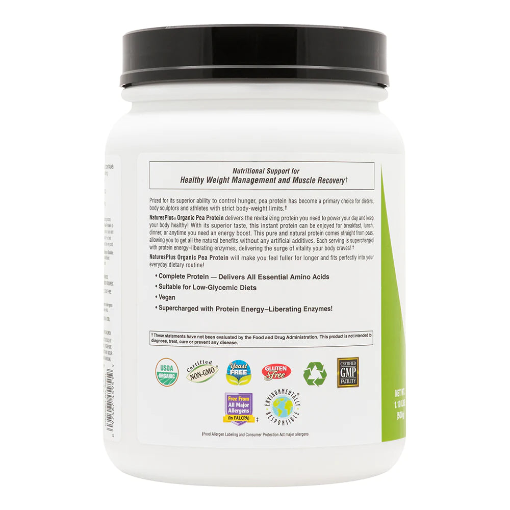 NaturesPlus Organic Pea Protein Powder